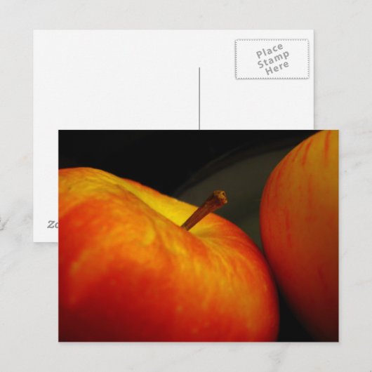 Äpfelschale Postkarte (Vorne/Hinten)