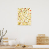 Apfelscheiben hinterbeleuchtet und abstrakt angeor poster (Küche)