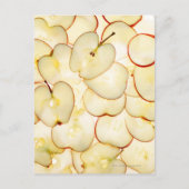 Apfelscheiben hinterbeleuchtet und abstrakt angeor postkarte (Vorderseite)