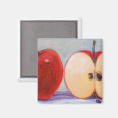 Apfelschnitt Magnet (Vorderseite/Rückseite)