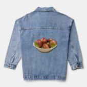 Äpfelschüssel Jeansjacke (Rückseite)