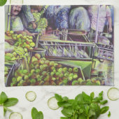 Apfelsinen erfordern Äpfel, Misloc Geschirrtuch (Gefaltet)