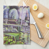 Apfelsinen erfordern Äpfel, Misloc Geschirrtuch (Viertel Falte)