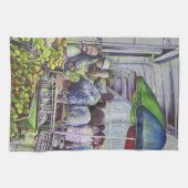 Apfelsinen erfordern Äpfel, Misloc Geschirrtuch (Horizontal)