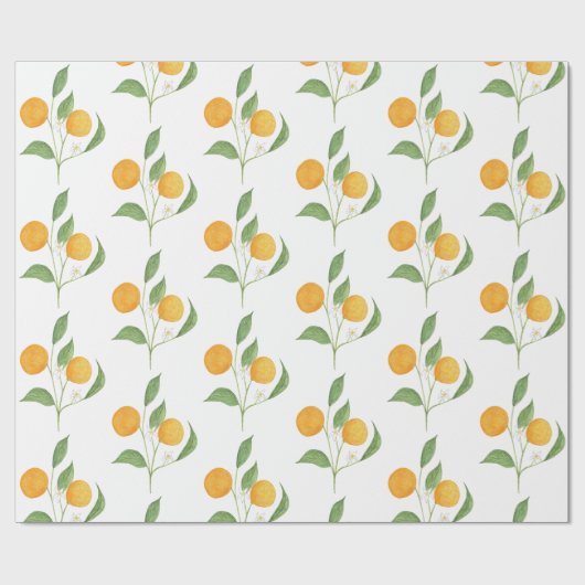 Apfelsinen Geschenkpapier (Flach)