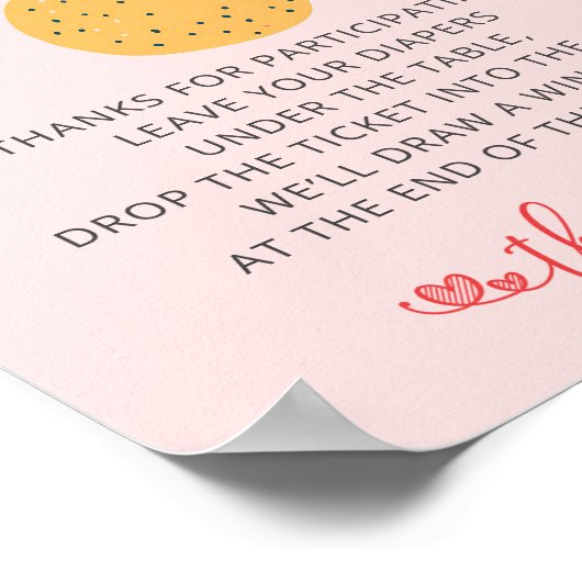 Apfelsinensignatur Poster (Ecke)