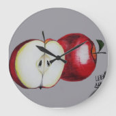 Apfelstunde zeichnend große wanduhr (Vorderseite)