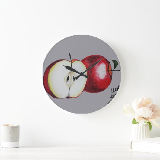 Apfelstunde zeichnend große wanduhr (Zuhause)