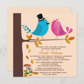 Apfelvögel| Fall-Brautparty Einladung (Vorne/Hinten)
