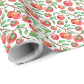 Äpfelwackelpapier Geschenkpapier (Rolleneckpunkt)