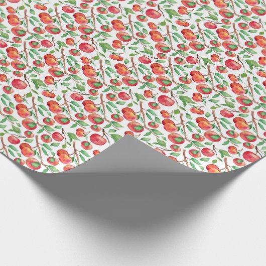 Äpfelwackelpapier Geschenkpapier (Ecke)