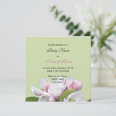 Apfelwein Blume Party Einladung (Stehend Vorderseite)