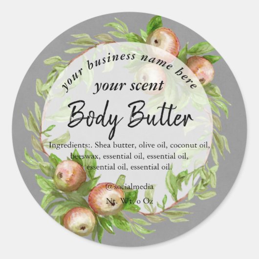 Apfelwein-Karosserie Runder Aufkleber (Vorderseite)