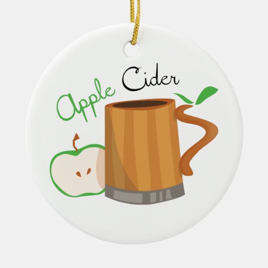 Apfelwein Keramikornament (Vorne)