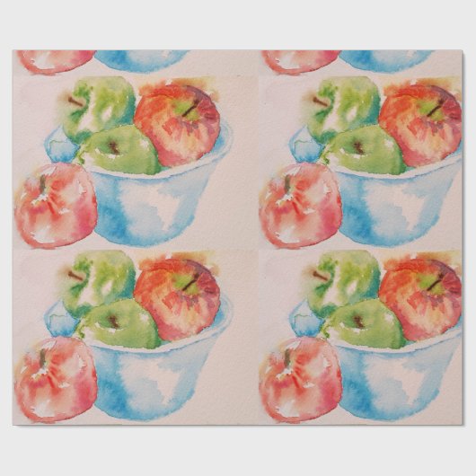 Apfelwein mit Rot und Grün Geschenkpapier (Flach)