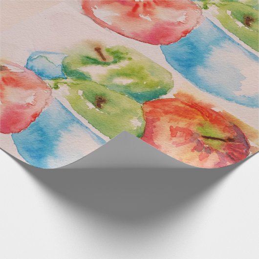 Apfelwein mit Rot und Grün Geschenkpapier (Ecke)