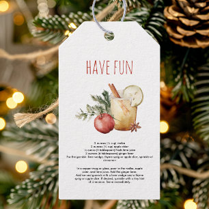 Apfelwein Mule Rezept Weihnachten Festliche Feier Geschenkanhänger