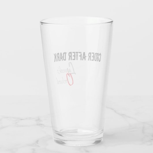 Apfelwein nach dunklem Glas (Rückseite)