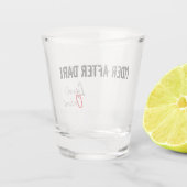 Apfelwein nach dunklem Schuhglas Schnapsglas (Rückseite)