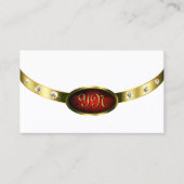 Apfelwein-Rot-Marmor mit Monogram-Diamanten Visitenkarte (Vorderseite)