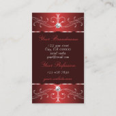 Apfelwein Roter Burgund Verziertes Ornament mit Fo Visitenkarte (Rückseite)