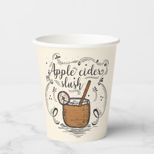 Apfelwein Slush Erntedank Pappbecher (Vorderseite)