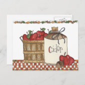 Apfelwein- und Apfelsammeln Postkarte (Vorne/Hinten)