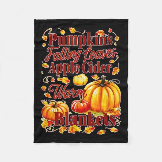 Apfelwein Warme Decken Blätter fallen Halloween Fu (Vorderseite)