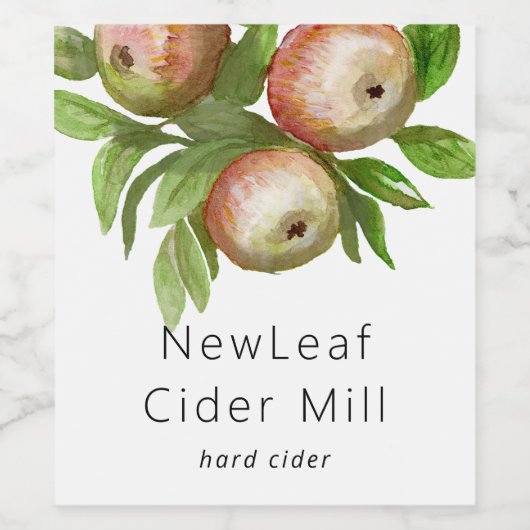 Apfelwein Weinetikett (Einzelnes Label)