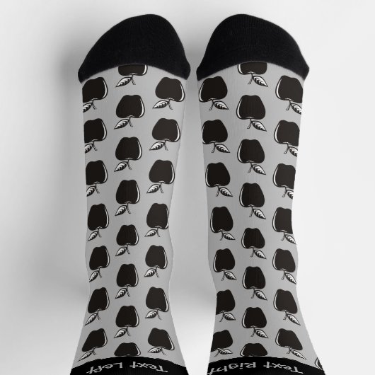 Apfelweiße Mustersocken Socken (Oben)