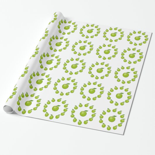 Apfelzeit, Granny Smith Geschenkpapier (Ungerollt)