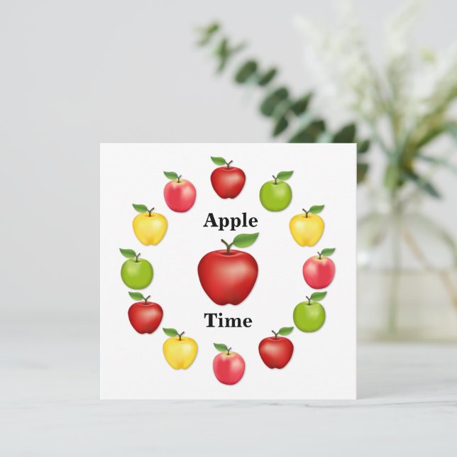 Apfelzeit, köstlich, Granny Smith, rosa Sorte (Stehend Vorderseite)