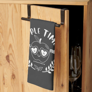 Apfelzeit (weiß) geschirrtuch