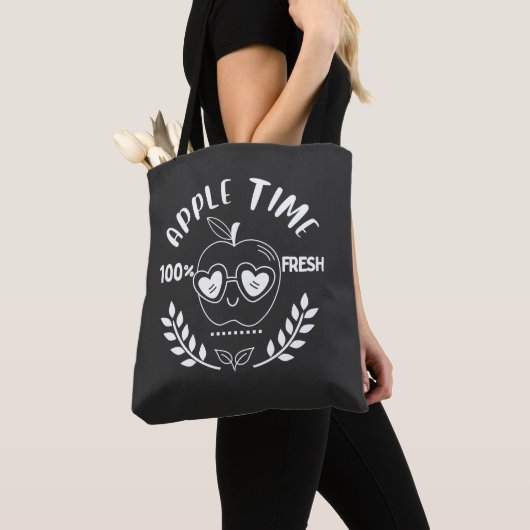 Apfelzeit (weiß) tasche (Von Nahem)