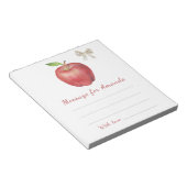 Apfelzeitkapsel-Meldung für Kindergeburtstag Notizblock (angewinkelt)