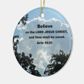 Apg 16:31 Glaube an den Herrn Jesus Christus Keramikornament (Links)