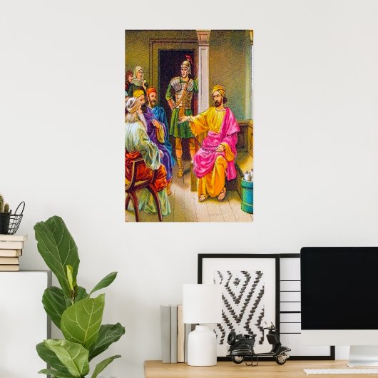 Apg 28:23-31 Paul Predigt in Rom Poster (Heimbüro)