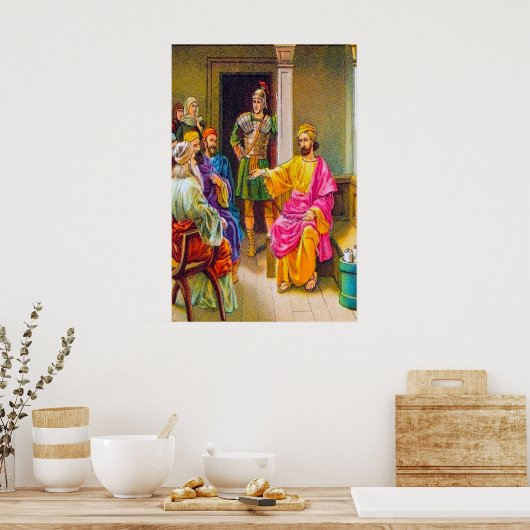 Apg 28:23-31 Paul Predigt in Rom Poster (Küche)