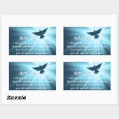 Apg 2:17 Ich werde meinen Geist ausgießen, Bibelve Rechteckiger Aufkleber (Blatt)