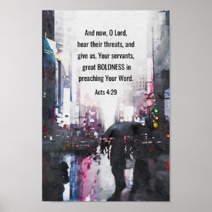 Apg 4:29 O Herr gibt dem Großen Boldness Bibelvers Poster