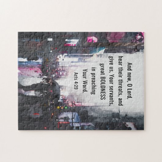 Apg 4:29 O Herr gibt dem Großen Boldness Bibelvers Puzzle (Horizontal)