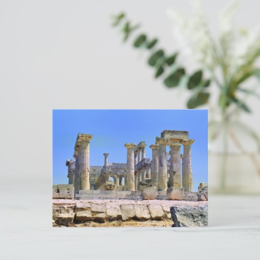 Aphaia-Tempel auf Aegina 089 Postkarte (Stehend Vorderseite)