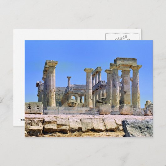Aphaia-Tempel auf Aegina 089 Postkarte (Vorne/Hinten)