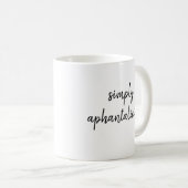 Aphantasia Einfach Aphantalicious Black Schriftart Kaffeetasse (VorderseiteRechts)