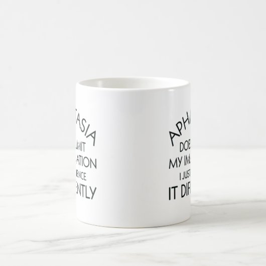 Aphantasia Imagination Unterschiedlicher Schwarzer Kaffeetasse (Mittel)