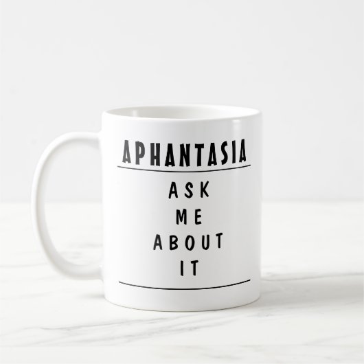 Aphantasia Information Conversation Starter Tasse (Links)