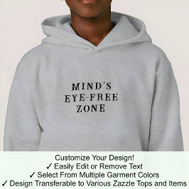 Aphantasia Mind's Eye Free Zone Schriftart Black Hoodie