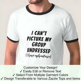 Aphantastische Spaß-Gruppe Ungekleideter Schwarzer T-Shirt