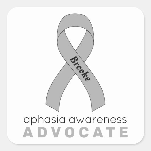 Aphasia Advocate White Square Sticker (Vorderseite)