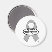Aphasia Silver Ribbon Magnet (Vorderseite/Rückseite)